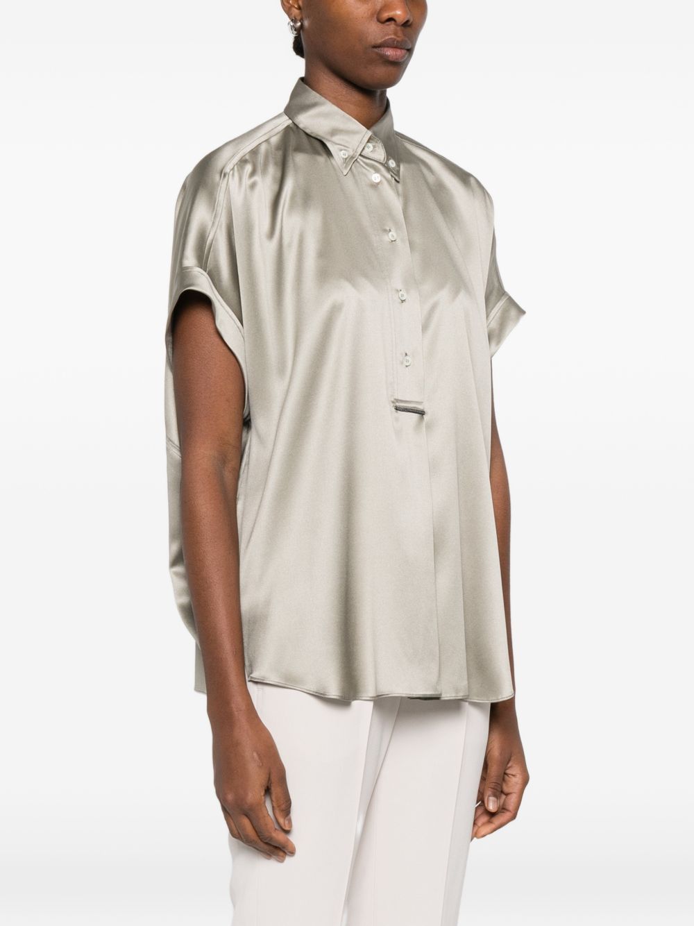 Brunello Cucinelli SILK SHIRT Size S / US 4 / IT 40 - 5 Thumbnail