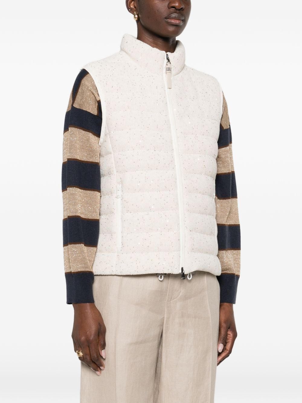Brunello Cucinelli COTTON DOWN VEST Size M / US 6-8 / IT 42-44 - 4 Thumbnail