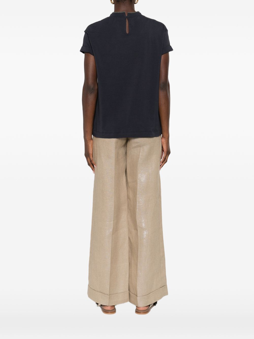 Brunello Cucinelli COTTON T-SHIRT Size L / US 10 / IT 46 - 3 Thumbnail