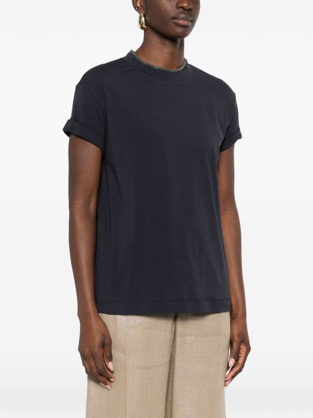 Brunello Cucinelli COTTON T-SHIRT Size L / US 10 / IT 46 - 5 Thumbnail