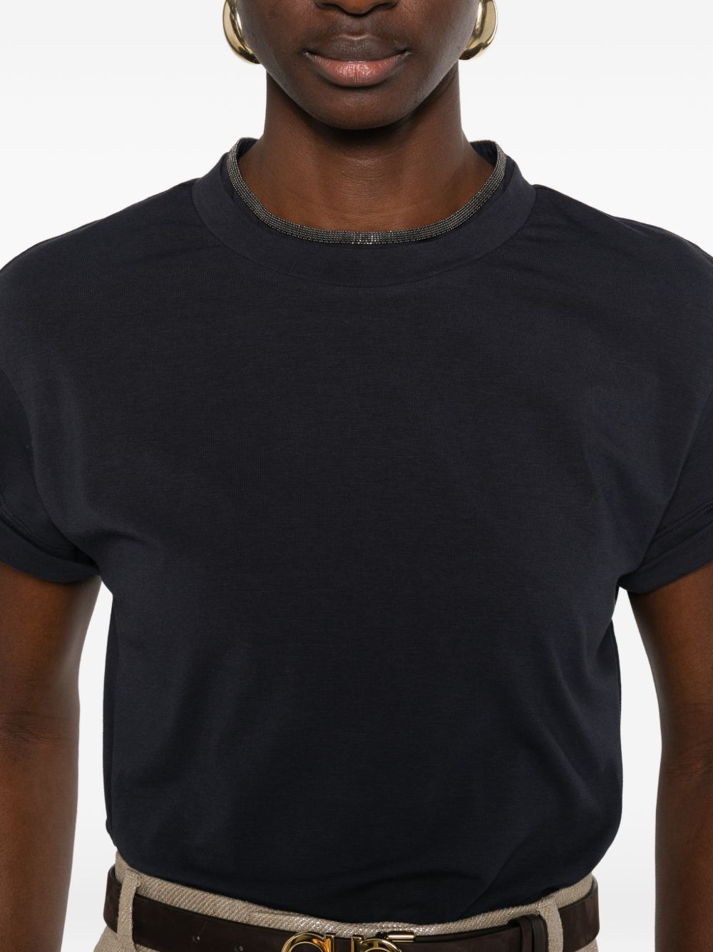 Brunello Cucinelli COTTON T-SHIRT Size M / US 6-8 / IT 42-44 - 2 Thumbnail