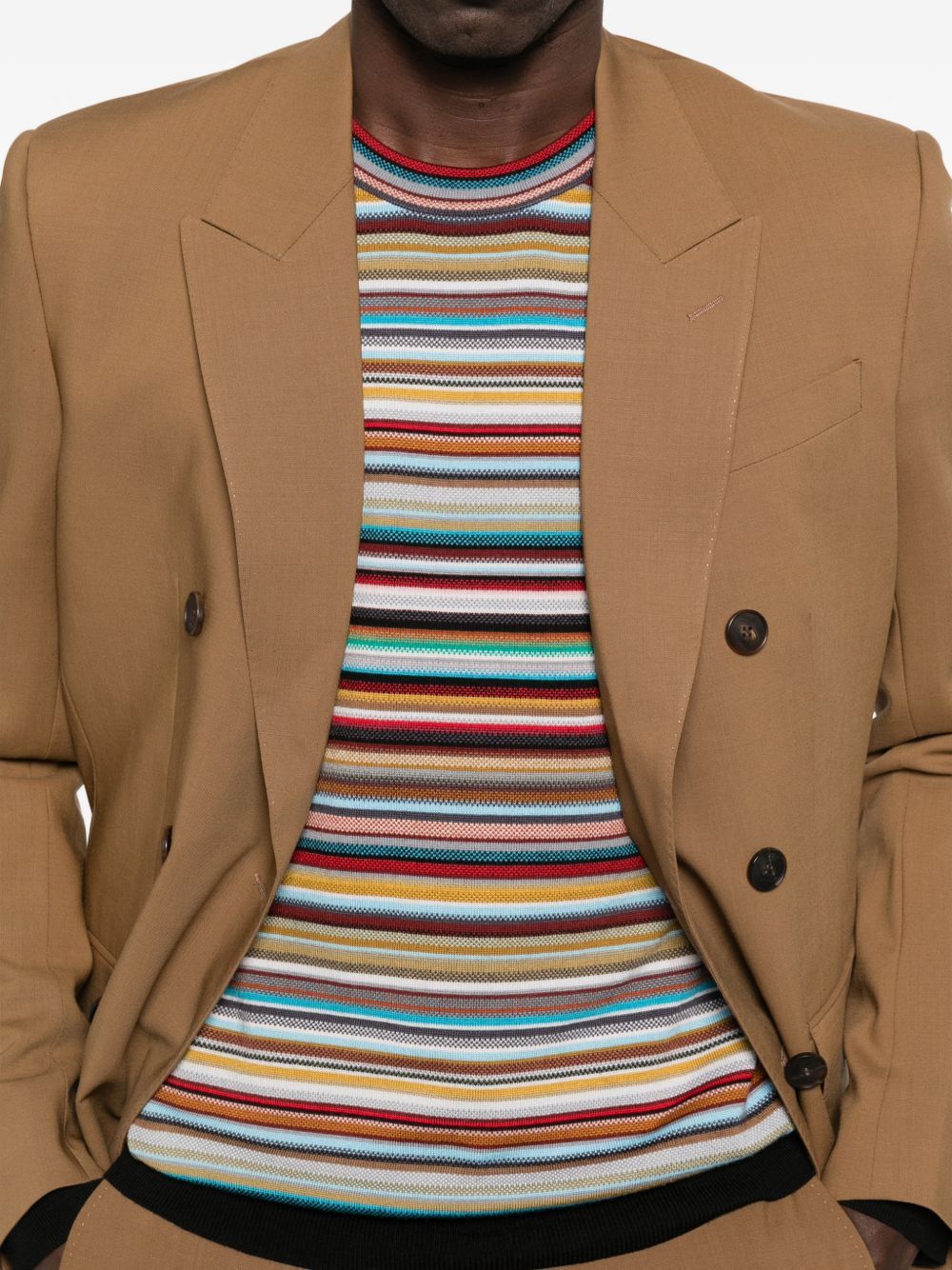 Paul Smith SIGNATURE STRIPE WOOL SWEATER Size US XL / EU 56 / 4 - 5 Thumbnail
