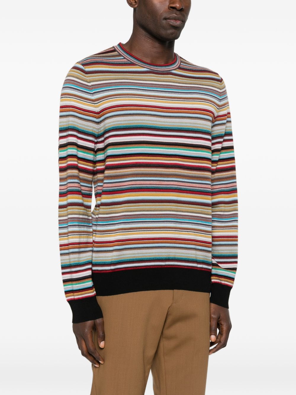 Paul Smith SIGNATURE STRIPE WOOL SWEATER Size US XL / EU 56 / 4 - 2 Thumbnail
