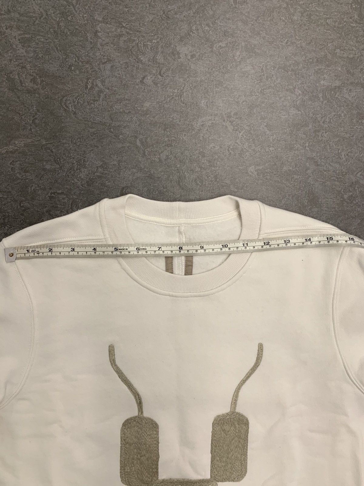 Rick Owens Rick Owens Drkshdw Logo Crewneck Sweatshirt White Size US S / EU 44-46 / 1 - 9 Thumbnail