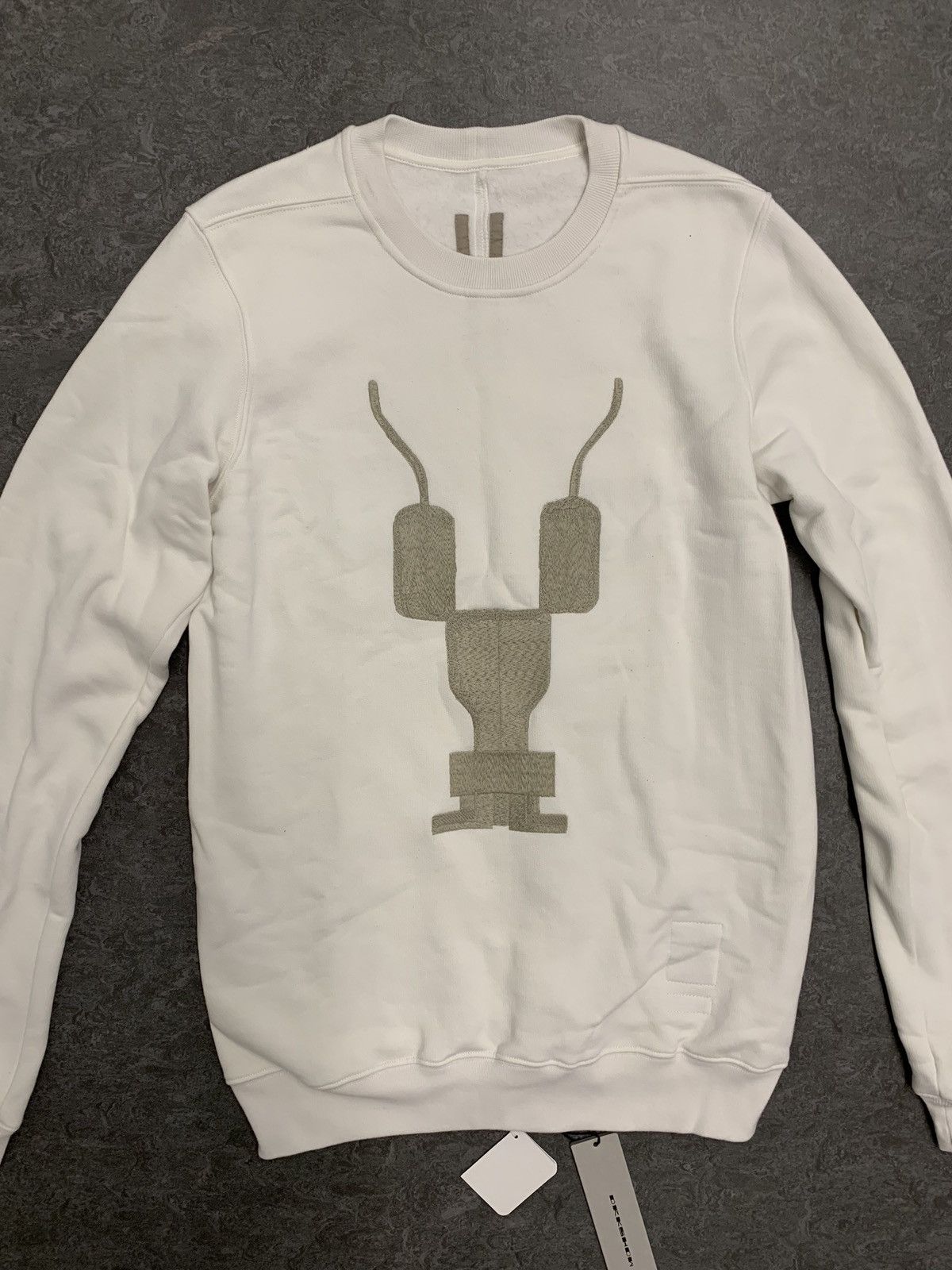 Rick Owens Rick Owens Drkshdw Logo Crewneck Sweatshirt White Size US S / EU 44-46 / 1 - 2 Thumbnail