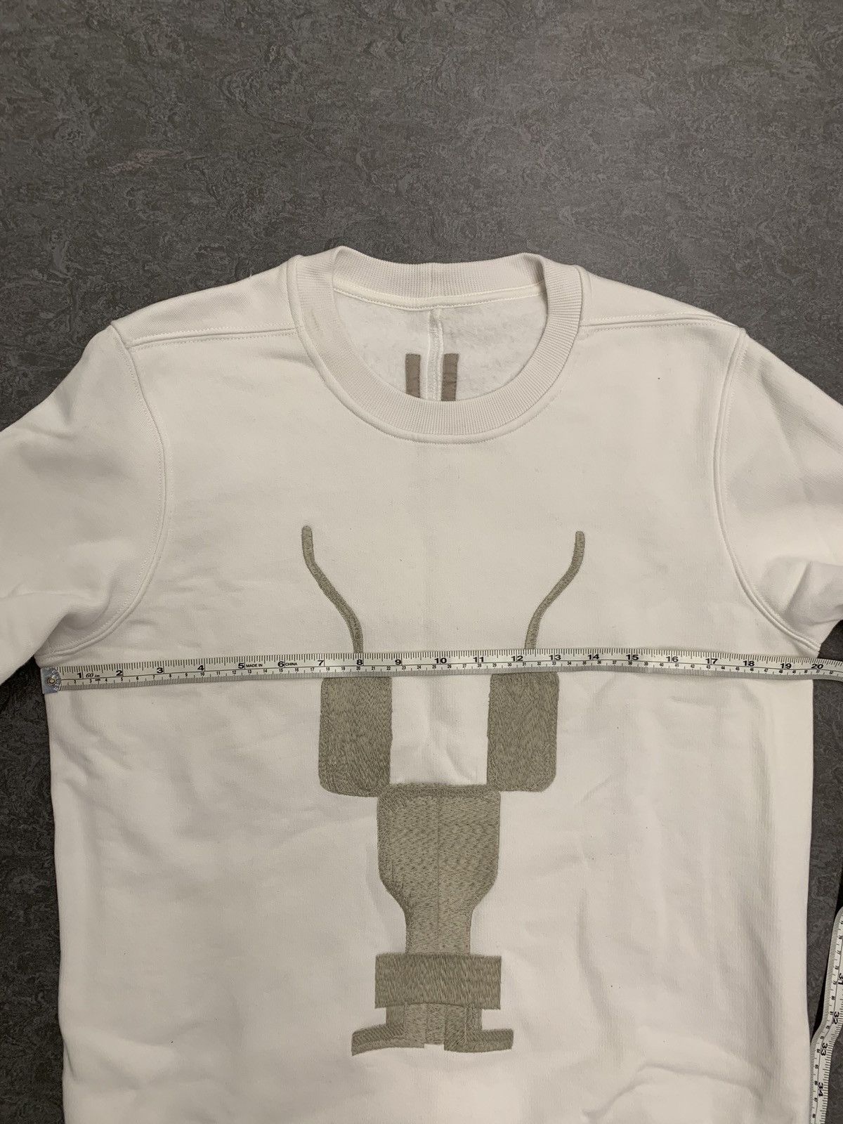 Rick Owens Rick Owens Drkshdw Logo Crewneck Sweatshirt White Size US S / EU 44-46 / 1 - 8 Thumbnail