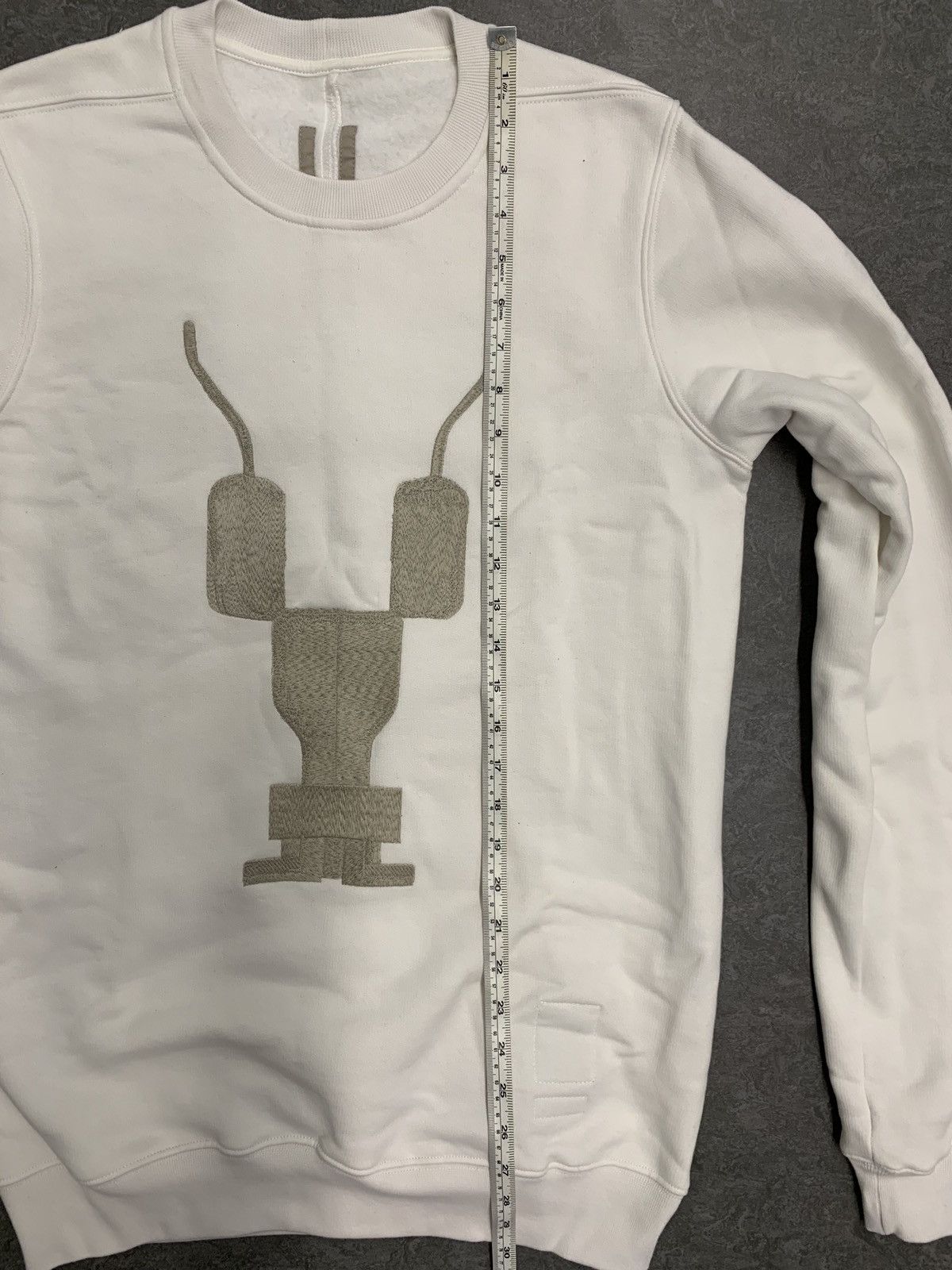 Rick Owens Rick Owens Drkshdw Logo Crewneck Sweatshirt White Size US S / EU 44-46 / 1 - 10 Thumbnail
