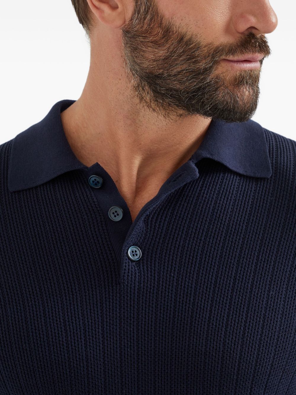 Brunello Cucinelli COTTON KNITTED POLO Size US XXL / EU 58 / 5 - 5 Thumbnail