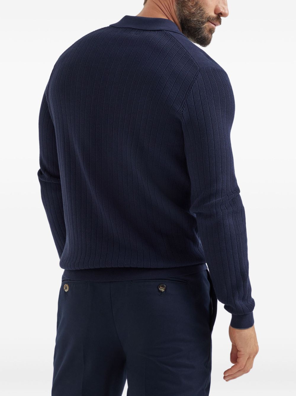 Brunello Cucinelli COTTON KNITTED POLO Size US XXL / EU 58 / 5 - 6 Thumbnail