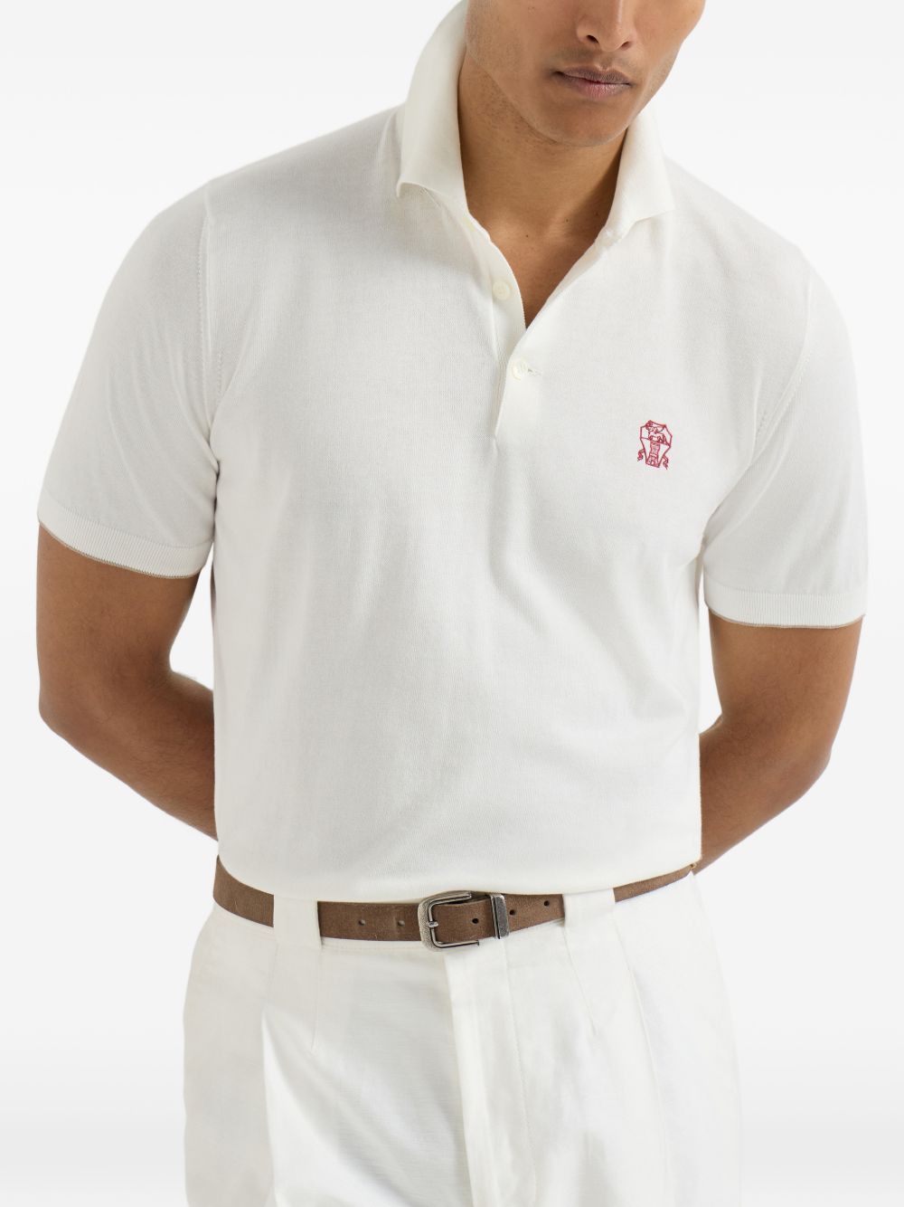 Brunello Cucinelli LOGO COTTON POLO SHIRT Size US M / EU 48-50 / 2 - 2 Thumbnail
