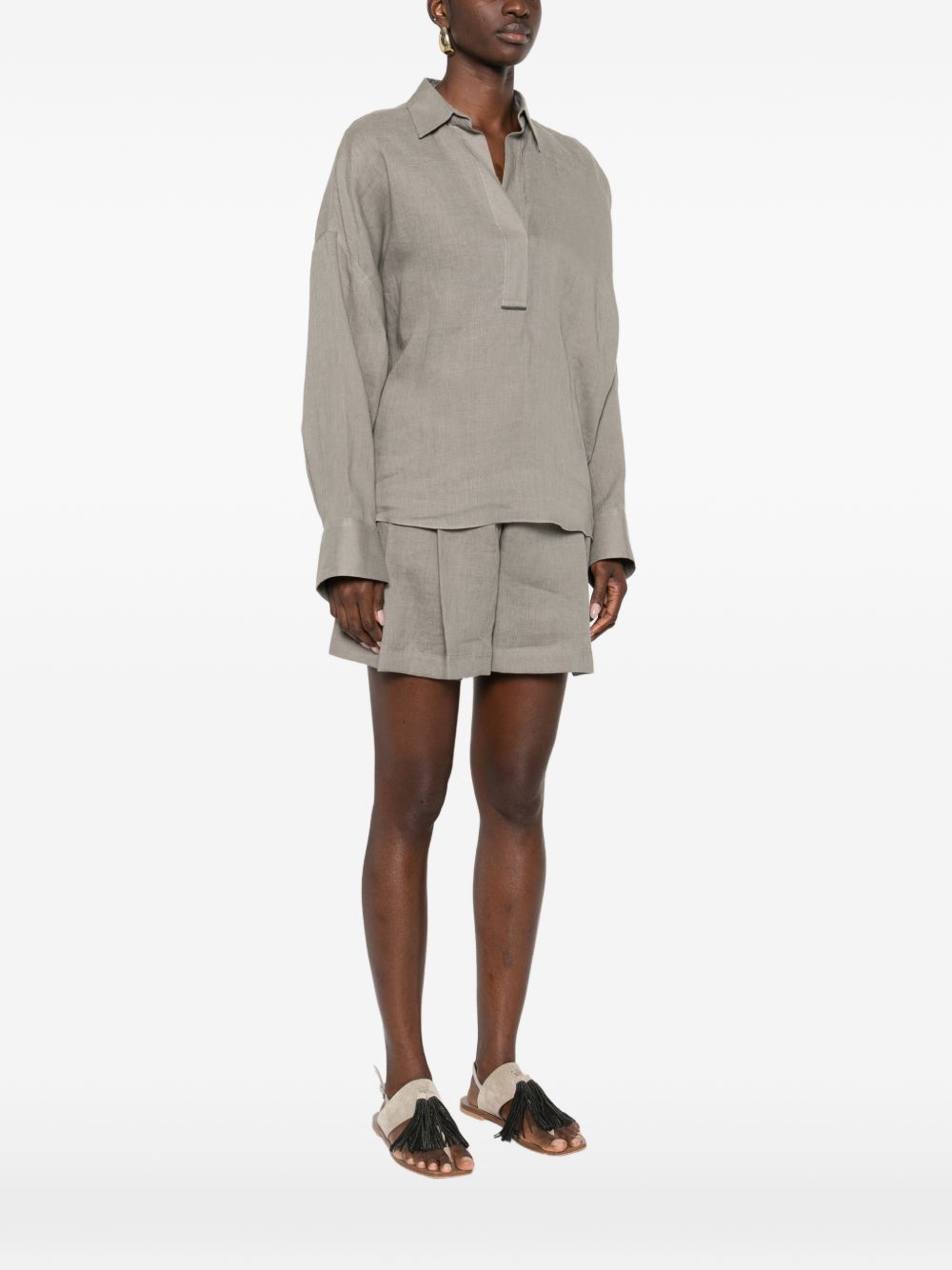 Brunello Cucinelli LINEN SHIRT Size S / US 4 / IT 40 - 2 Thumbnail