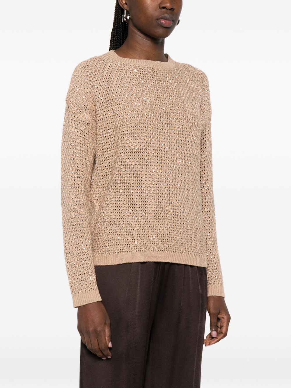 Fabiana Filippi CREWNECK SWEATER Size M / US 6-8 / IT 42-44 - 2 Thumbnail