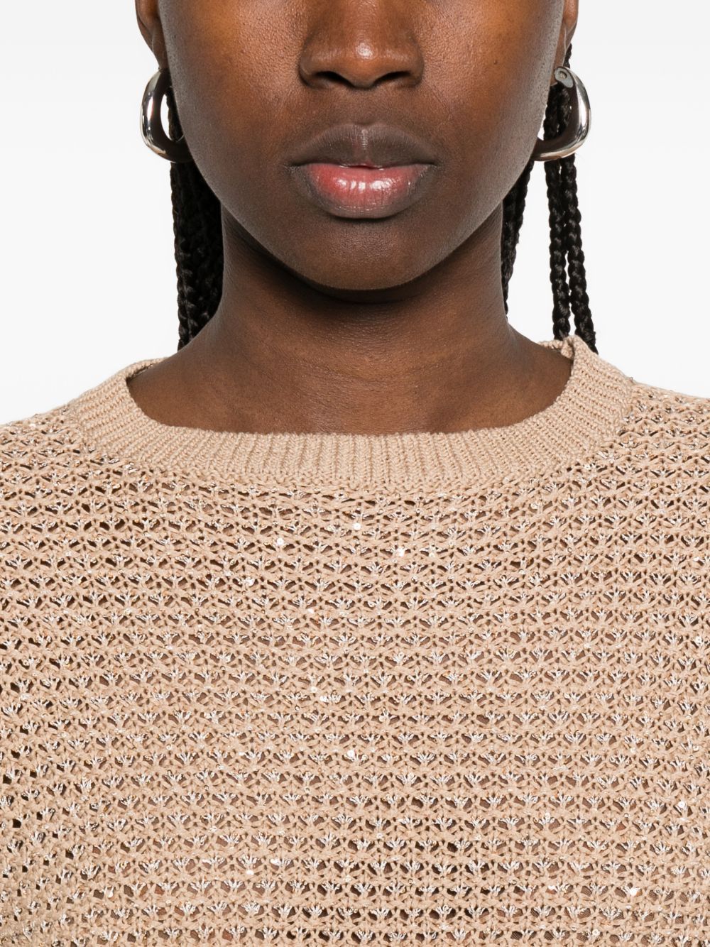 Fabiana Filippi CREWNECK SWEATER Size M / US 6-8 / IT 42-44 - 3 Thumbnail