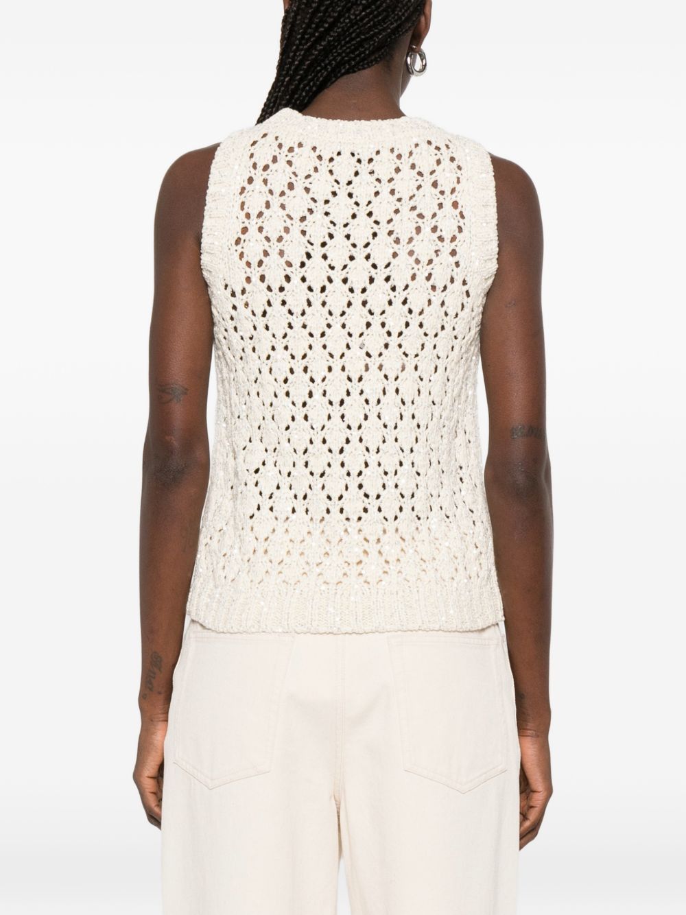 Fabiana Filippi SLEEVELESS TOP Size S / US 4 / IT 40 - 2 Thumbnail