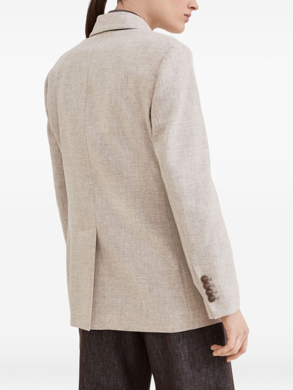 Brunello Cucinelli WOOL DOUBLE-BREASTED JACKET Size XS / US 0-2 / IT 36-38 - 4 Thumbnail
