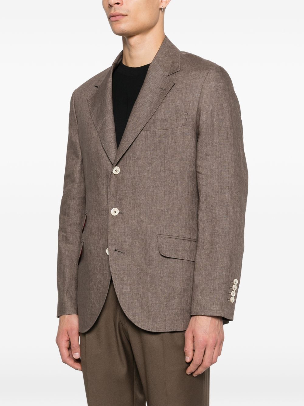 Brunello Cucinelli LINEN SINGLE-BREASTED JACKET Size US M / EU 48-50 / 2 - 4 Thumbnail