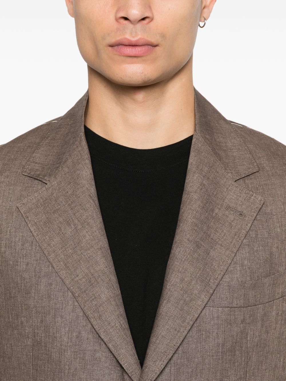 Brunello Cucinelli LINEN SINGLE-BREASTED JACKET Size US M / EU 48-50 / 2 - 3 Thumbnail