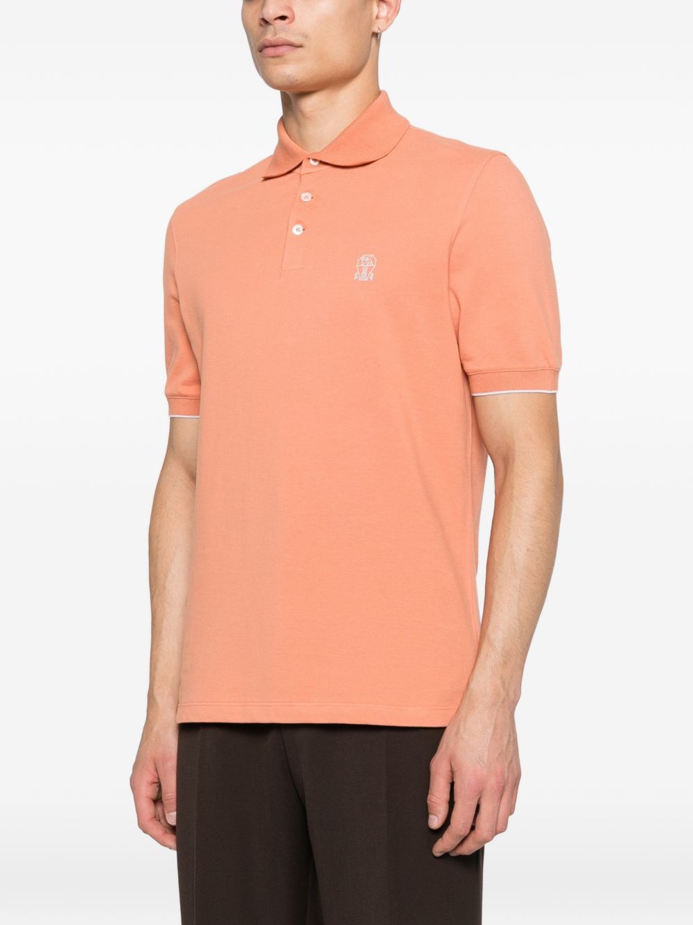 Brunello Cucinelli LOGO COTTON POLO SHIRT Size US L / EU 52-54 / 3 - 3 Thumbnail