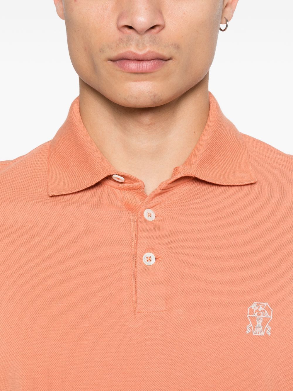 Brunello Cucinelli LOGO COTTON POLO SHIRT Size US S / EU 44-46 / 1 - 4 Thumbnail