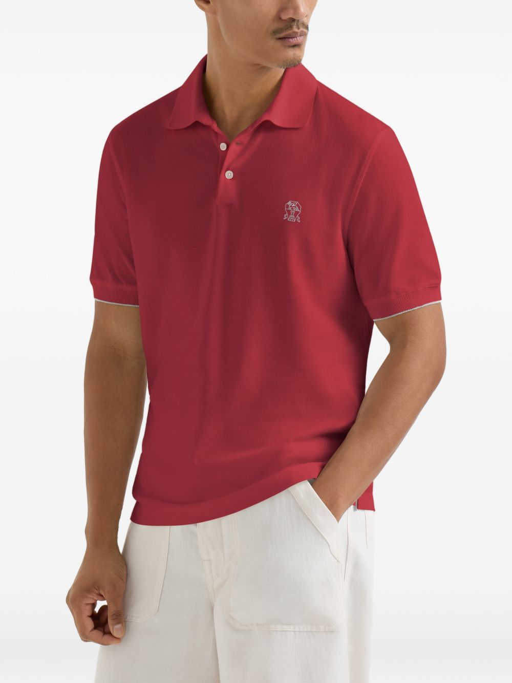 Brunello Cucinelli LOGO COTTON POLO SHIRT Size US L / EU 52-54 / 3 - 5 Thumbnail