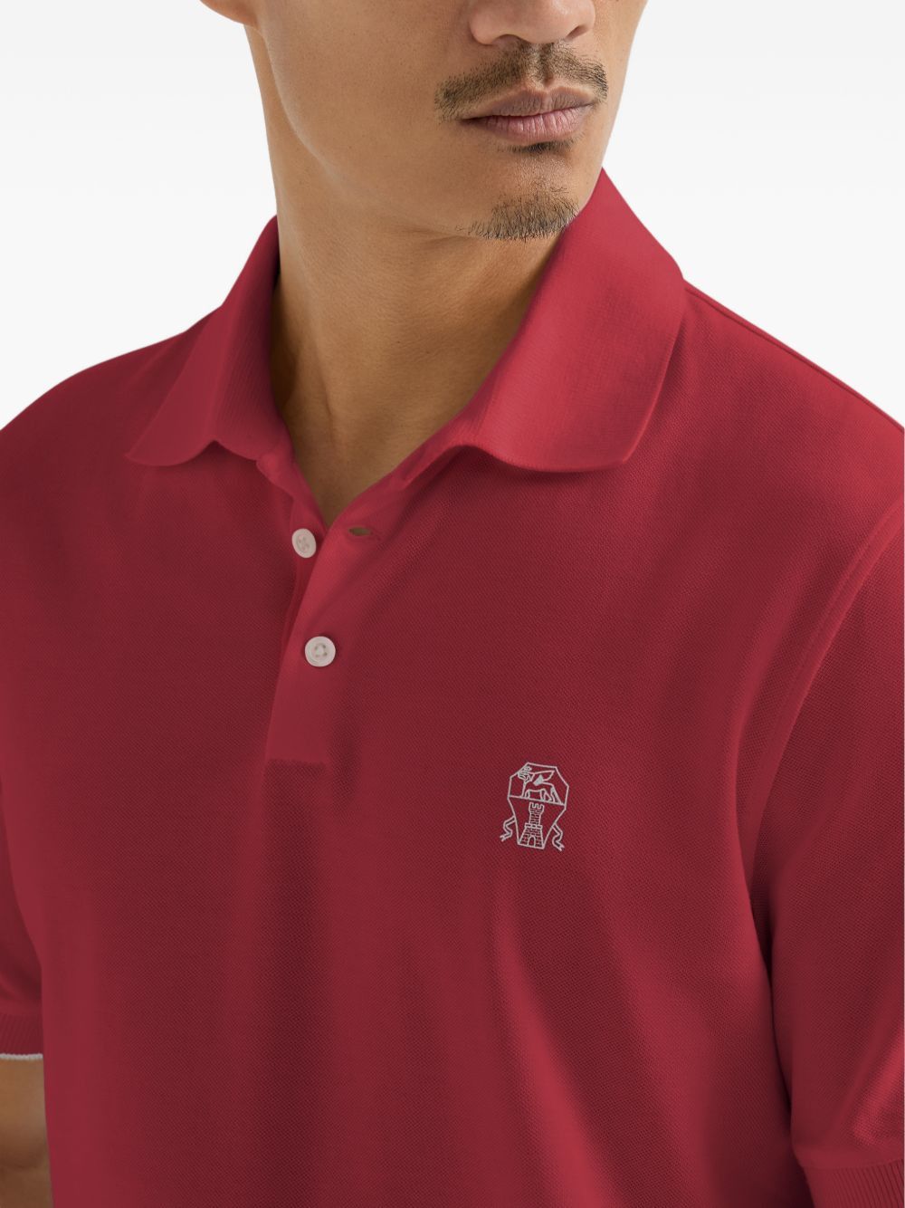 Brunello Cucinelli LOGO COTTON POLO SHIRT Size US L / EU 52-54 / 3 - 3 Thumbnail