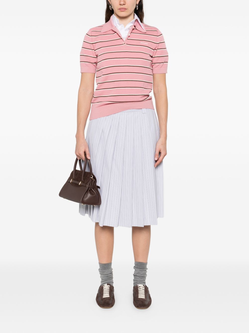 Miu Miu COTTON MIDI SKIRT Size 28" / US 6 / IT 42 - 4 Thumbnail
