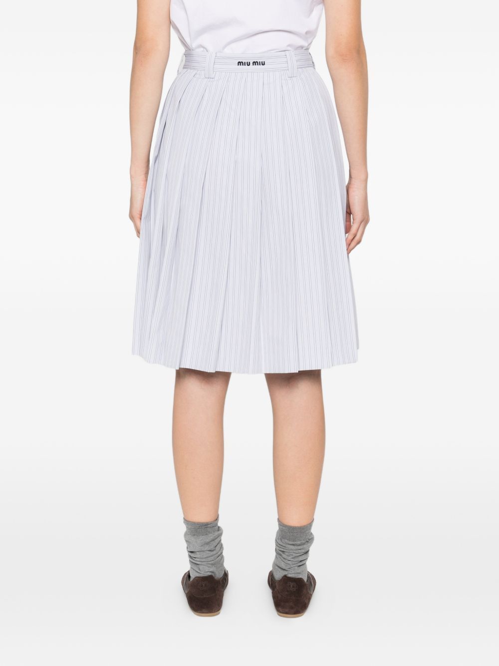 Miu Miu COTTON MIDI SKIRT Size 28" / US 6 / IT 42 - 3 Thumbnail