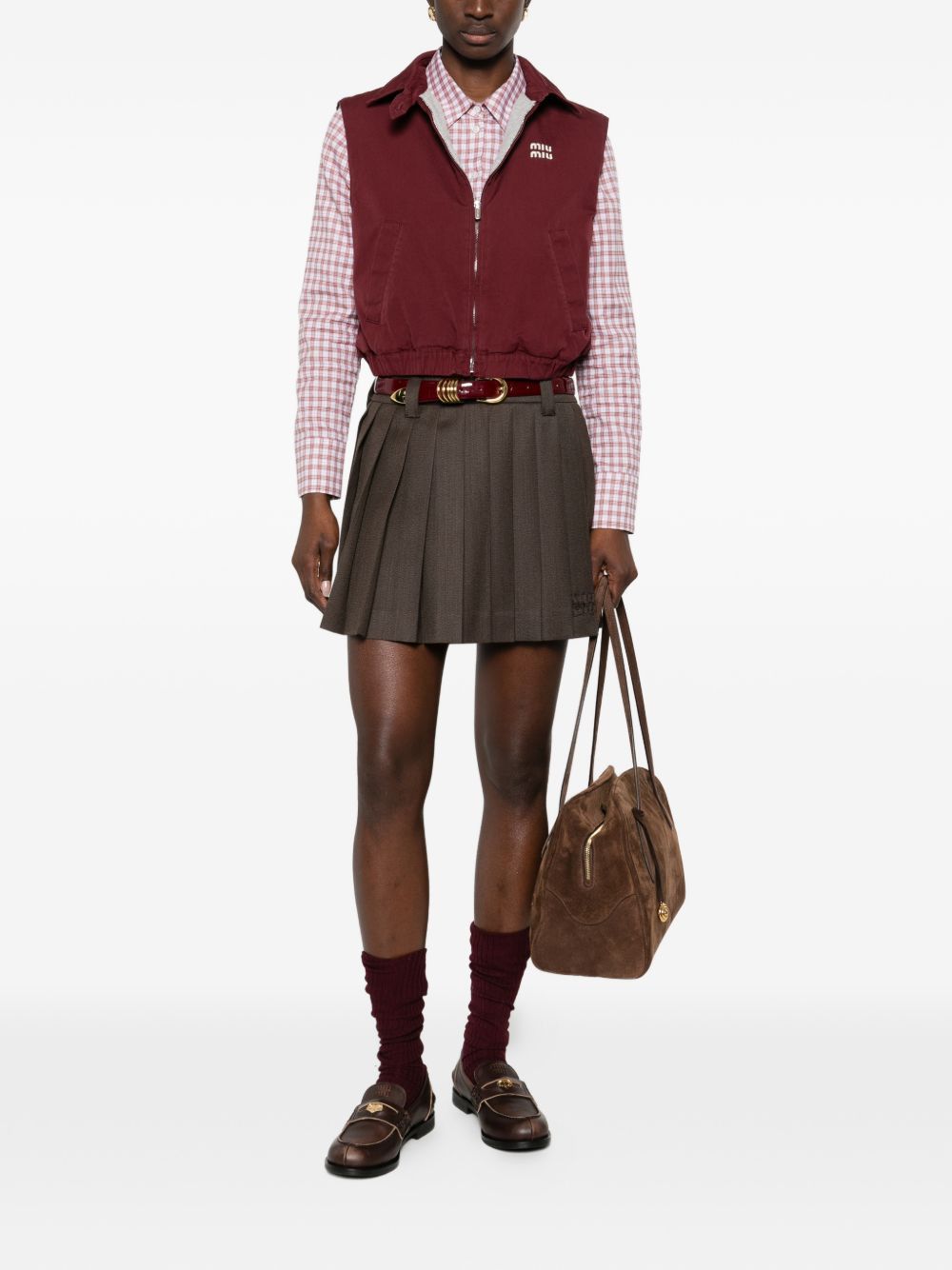 Miu Miu WOOL MINI SKIRT Size 27" / US 4 / IT 40 - 3 Thumbnail
