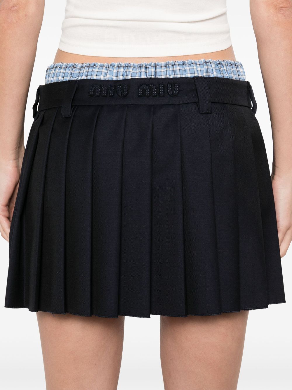 Miu Miu PLEATED MINI SKIRT Size 27" / US 4 / IT 40 - 2 Thumbnail