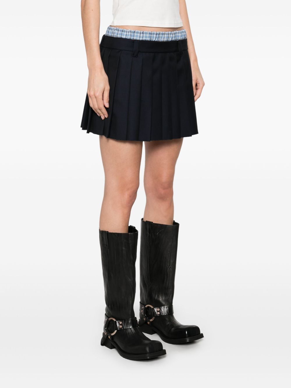 Miu Miu PLEATED MINI SKIRT Size 27" / US 4 / IT 40 - 3 Thumbnail