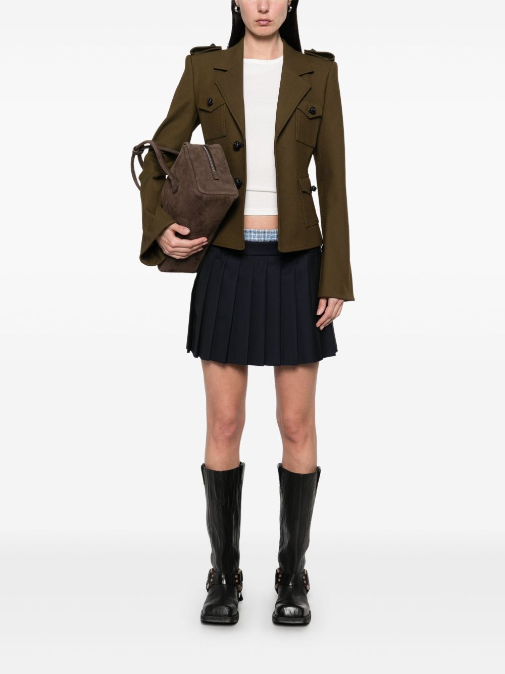 Miu Miu PLEATED MINI SKIRT Size 27" / US 4 / IT 40 - 5 Thumbnail