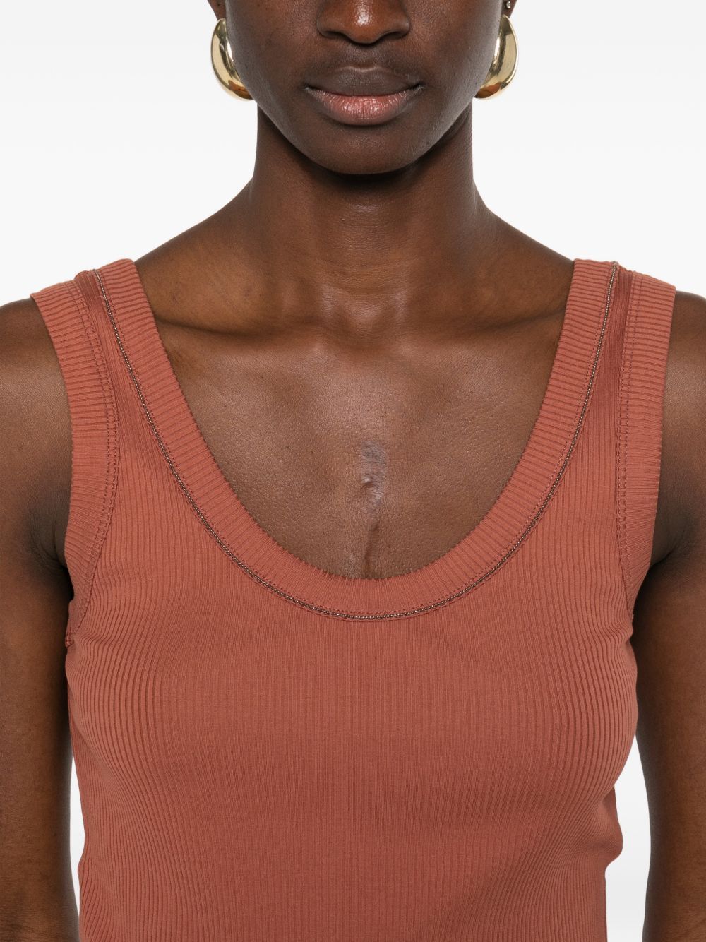 Brunello Cucinelli COTTON TANK TOP Size S / US 4 / IT 40 - 5 Thumbnail