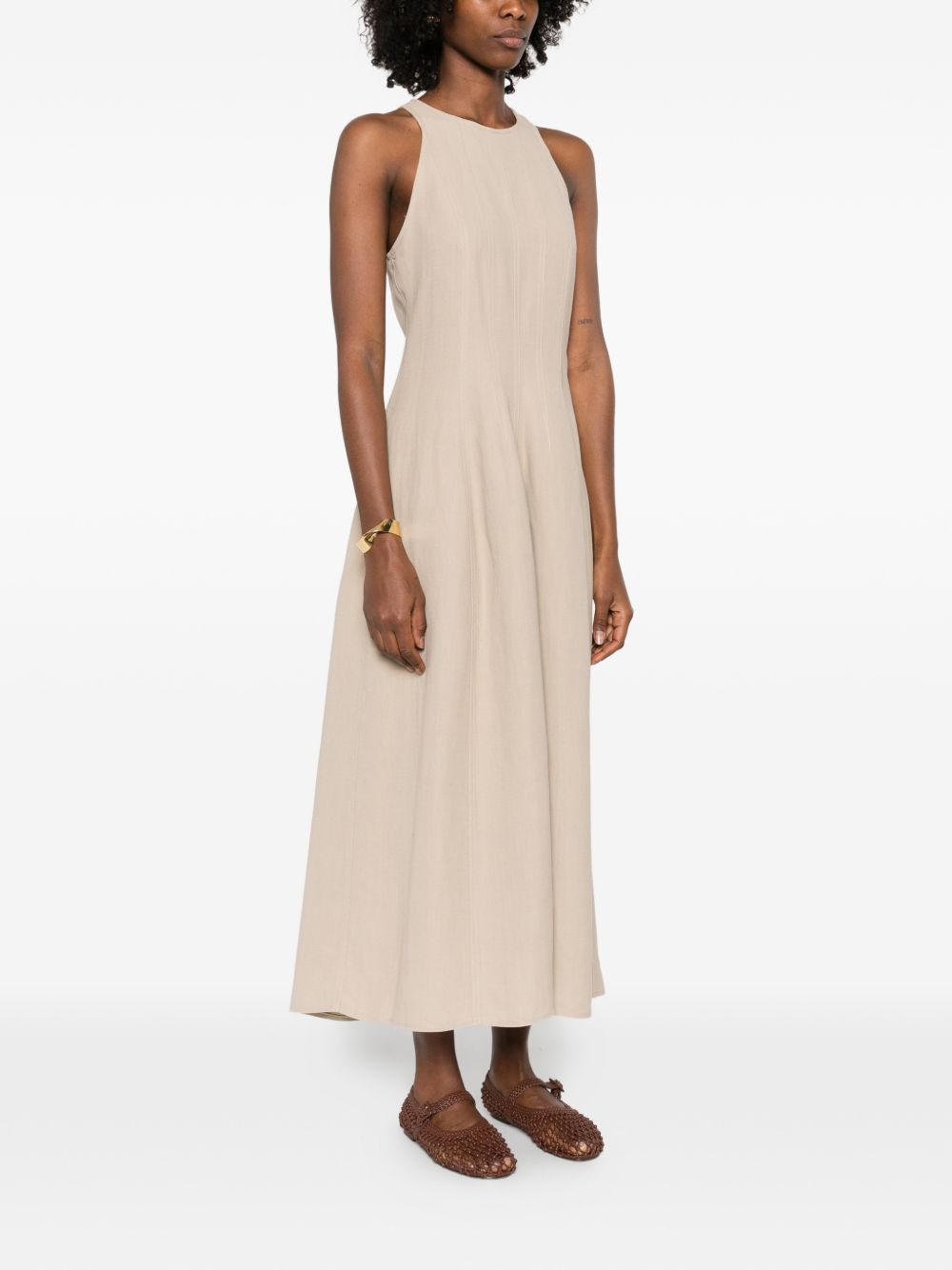 Brunello Cucinelli LINEN BLEND LONG DRESS Size L / US 10 / IT 46 - 5 Thumbnail