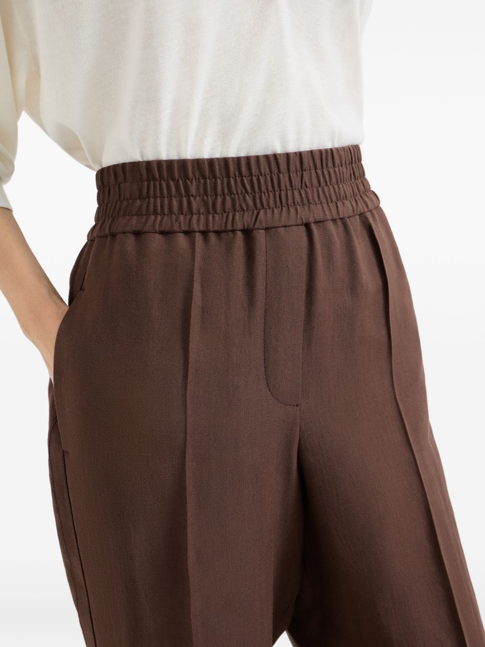 Brunello Cucinelli LINEN BLEND TROUSERS Size 26" / US 2 / IT 38 - 3 Thumbnail