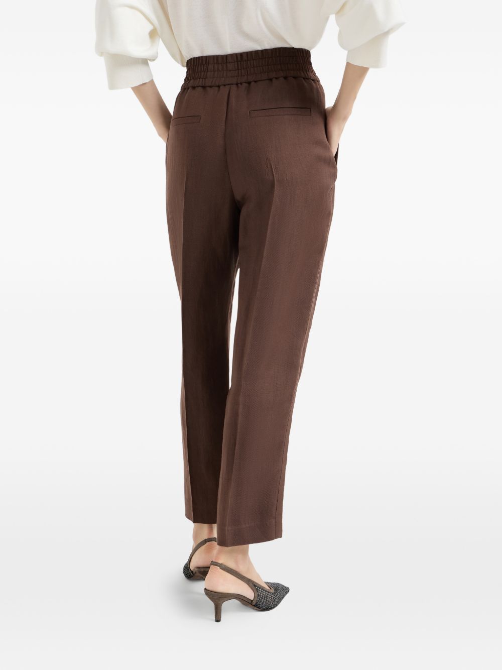 Brunello Cucinelli LINEN BLEND TROUSERS Size 26" / US 2 / IT 38 - 2 Thumbnail