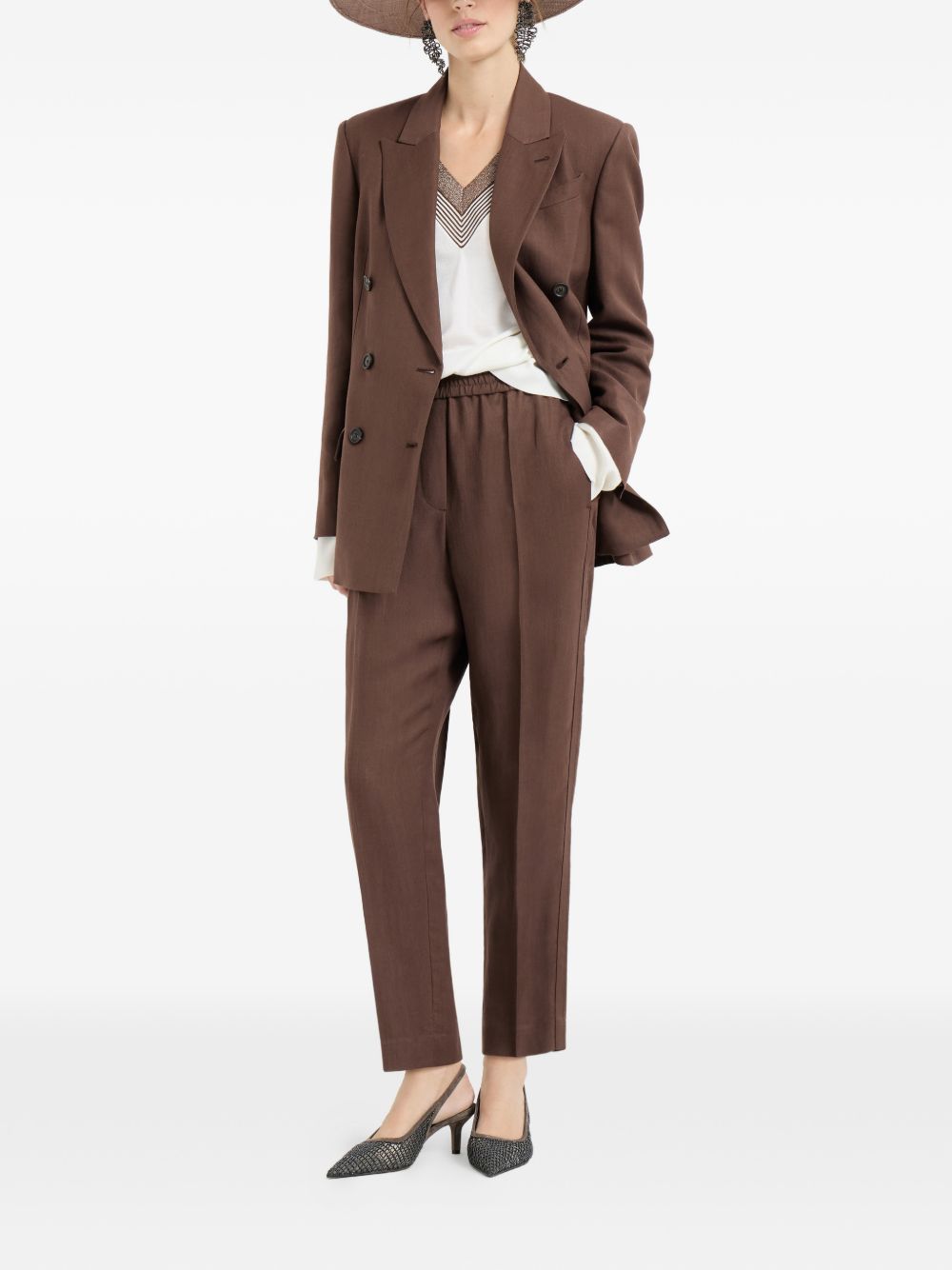 Brunello Cucinelli LINEN BLEND TROUSERS Size 26" / US 2 / IT 38 - 5 Thumbnail