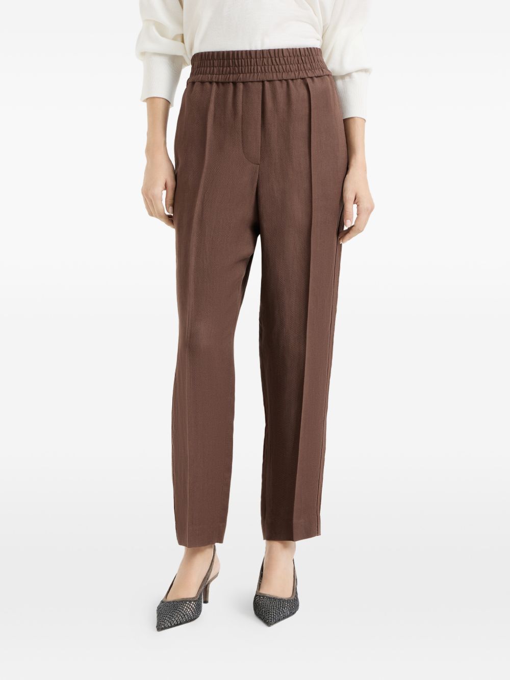 Brunello Cucinelli LINEN BLEND TROUSERS Size 27" / US 4 / IT 40 - 6 Thumbnail