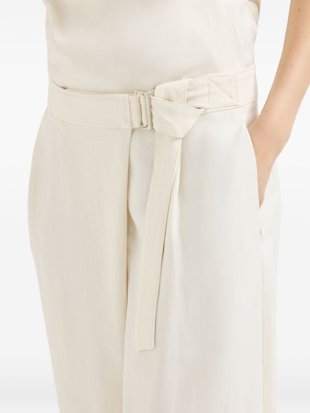 Brunello Cucinelli LINEN BLEND TROUSERS Size 28" / US 6 / IT 42 - 3 Thumbnail