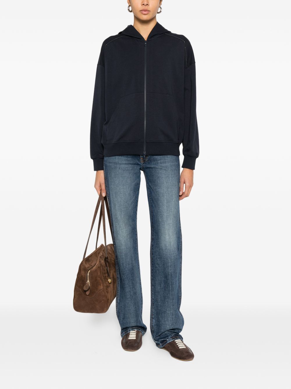 Brunello Cucinelli COTTON HOODIE Size L / US 10 / IT 46 - 4 Thumbnail