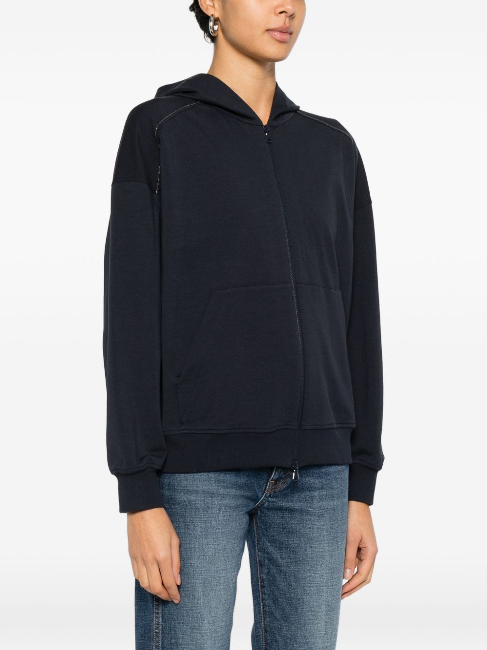 Brunello Cucinelli COTTON HOODIE Size L / US 10 / IT 46 - 5 Thumbnail
