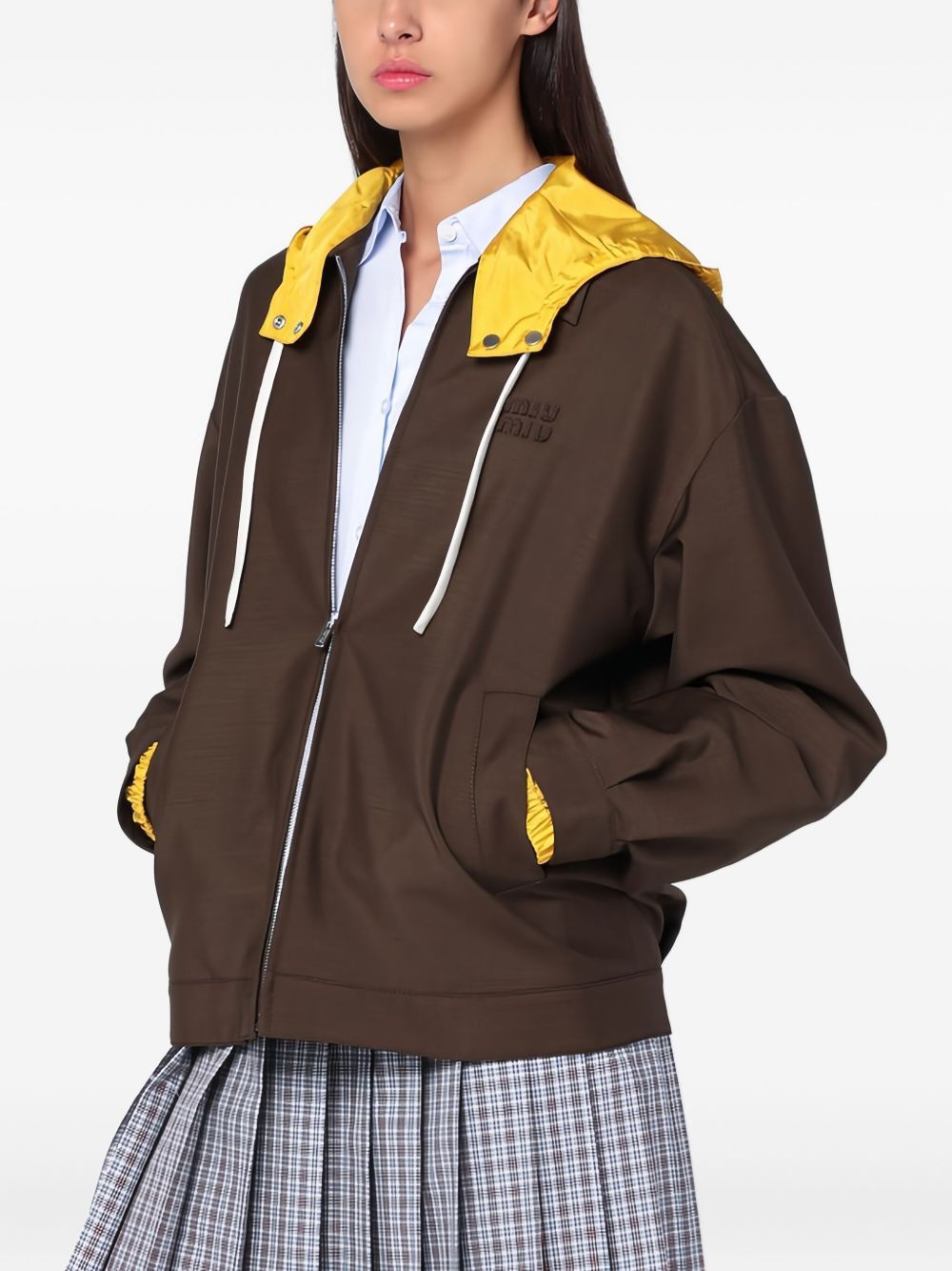 Miu Miu WOOL HOODED JACKET Size S / US 4 / IT 40 - 3 Thumbnail