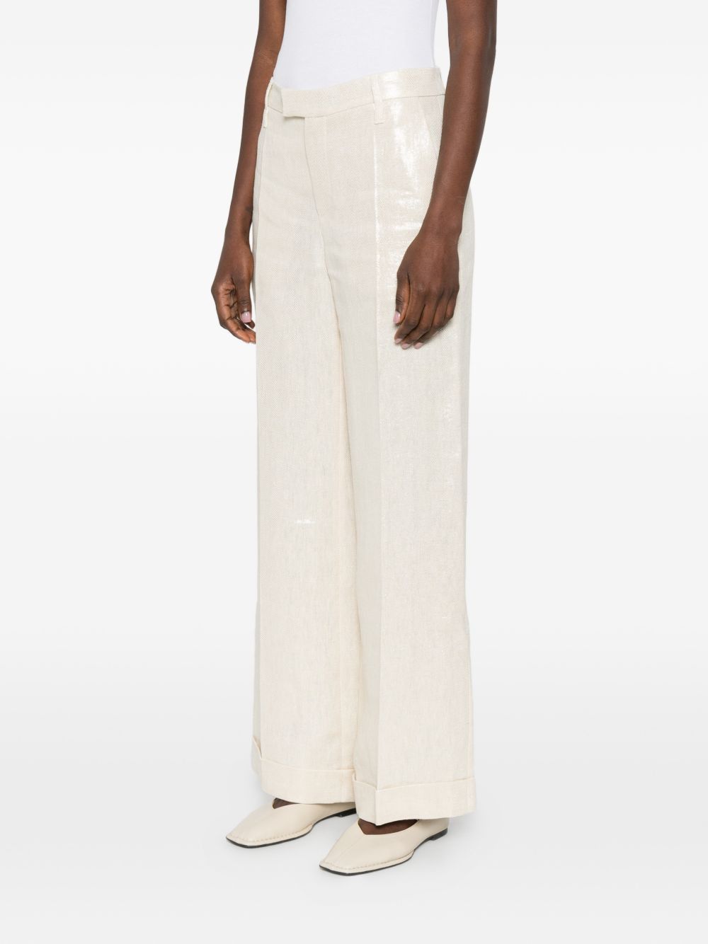Brunello Cucinelli LINEN TROUSERS Size 27" / US 4 / IT 40 - 4 Thumbnail