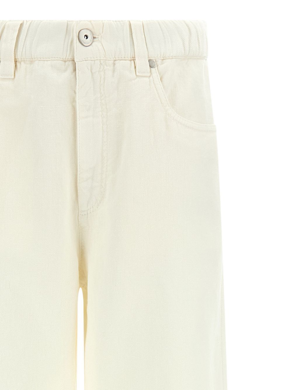 Brunello Cucinelli COTTON AND LINEN BLEND TROUSERS Size 30" / US 8 / IT 44 - 3 Thumbnail