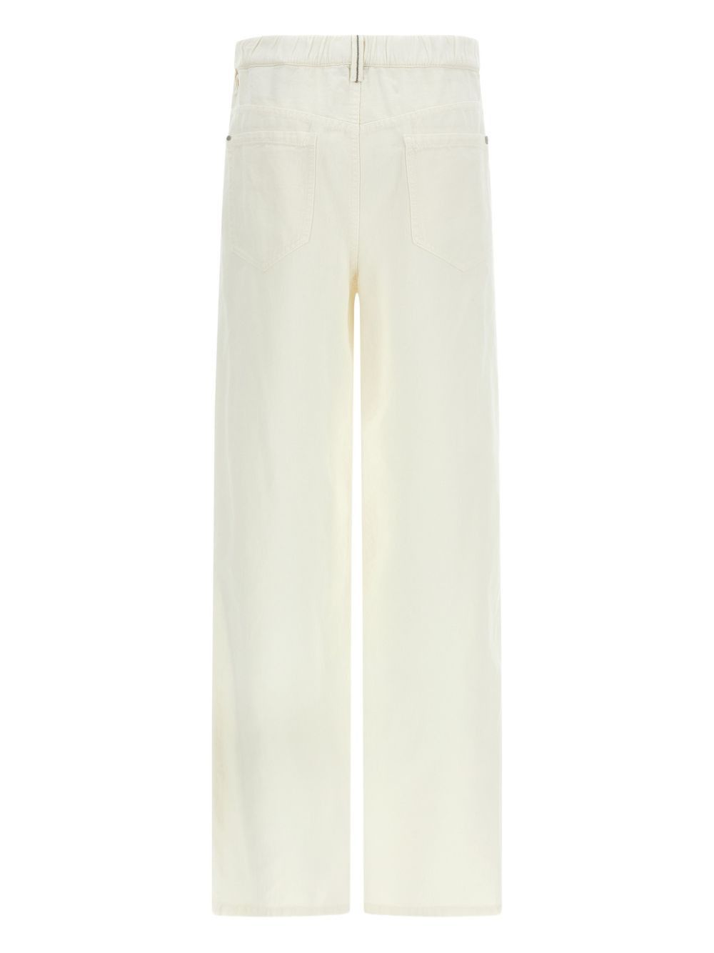 Brunello Cucinelli COTTON AND LINEN BLEND TROUSERS Size 32" / US 10 / IT 46 - 4 Thumbnail