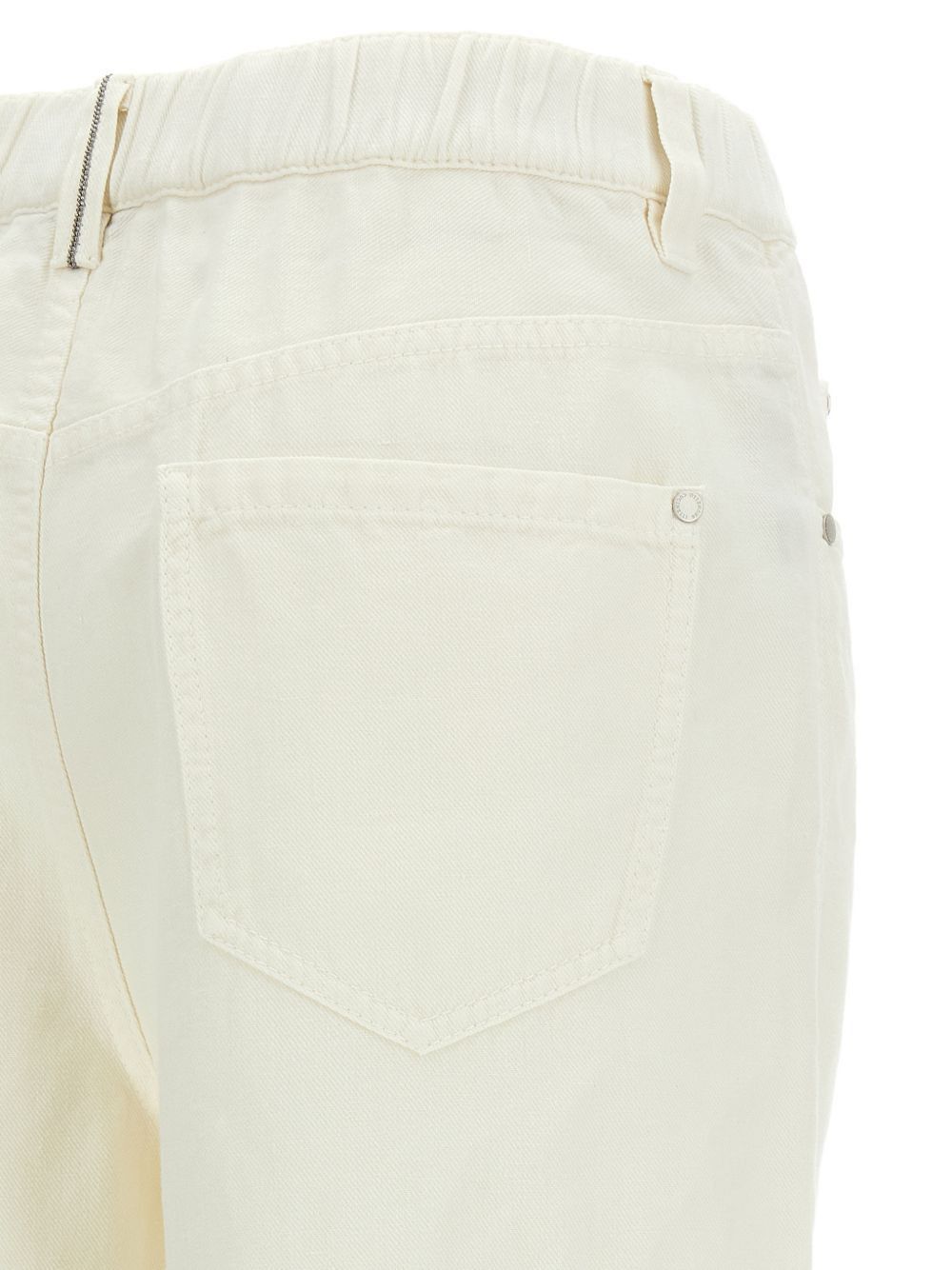 Brunello Cucinelli COTTON AND LINEN BLEND TROUSERS Size 32" / US 10 / IT 46 - 2 Thumbnail