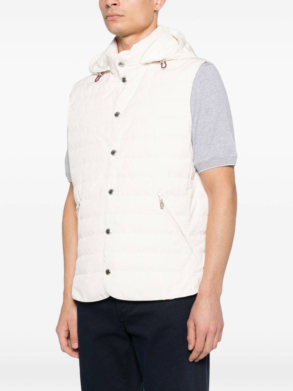 Brunello Cucinelli HOODED DOWN VEST Size US XL / EU 56 / 4 - 2 Thumbnail