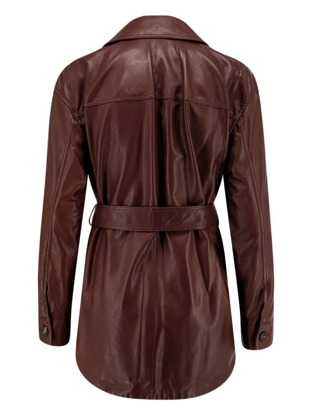 Brunello Cucinelli LEATHER JACKET Size S / US 4 / IT 40 - 4 Thumbnail