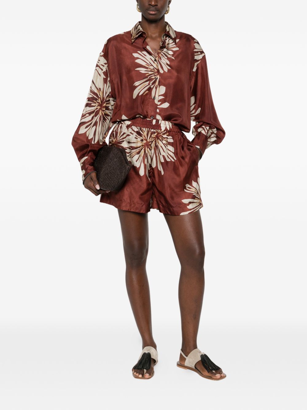 Brunello Cucinelli PRINTED SILK SHIRT Size L / US 10 / IT 46 - 5 Thumbnail
