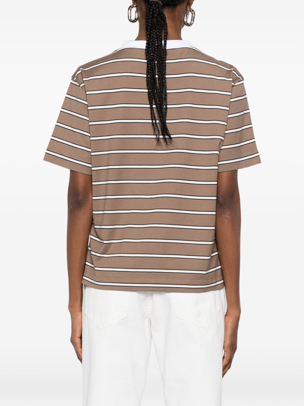 Brunello Cucinelli STRIPED COTTON T-SHIRT Size S / US 4 / IT 40 - 4 Thumbnail