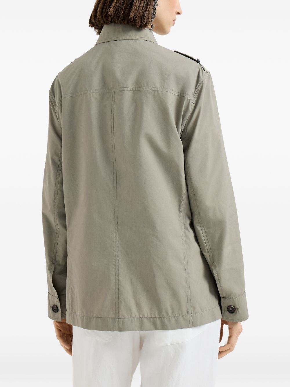 Brunello Cucinelli COTTON BLEND FIELD JACKET Size S / US 4 / IT 40 - 4 Thumbnail